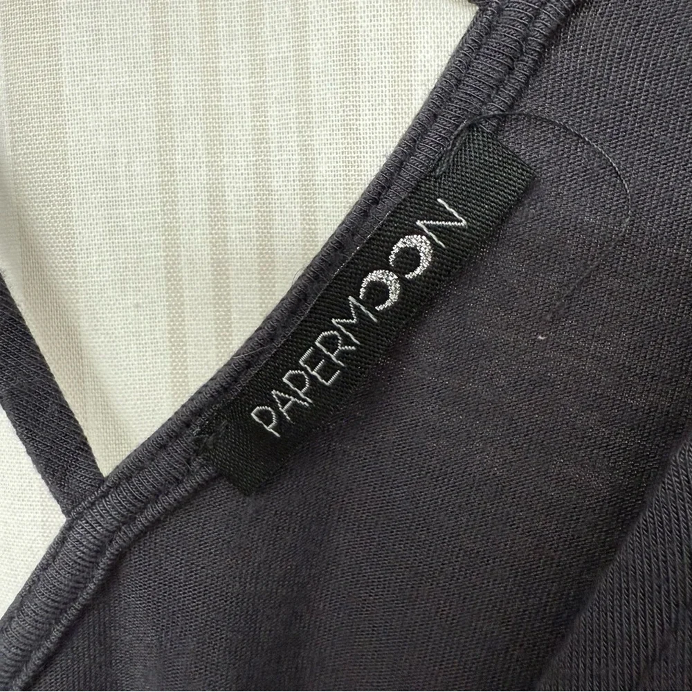 Papermoon🌙 Ampton Rivet Back Detail Knit Top Dark Slate Blue - Picture 3 of 5
